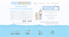 Desktop Screenshot of pro1movers.com