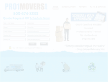 Tablet Screenshot of pro1movers.com